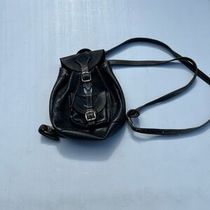 Roots genuine leather mini backpack, black “Prince” leather